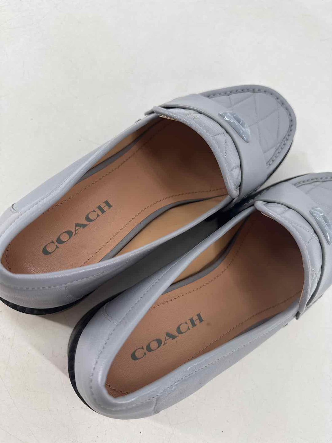 Shoe Size 40.5 Coach Blue Leather Loafers