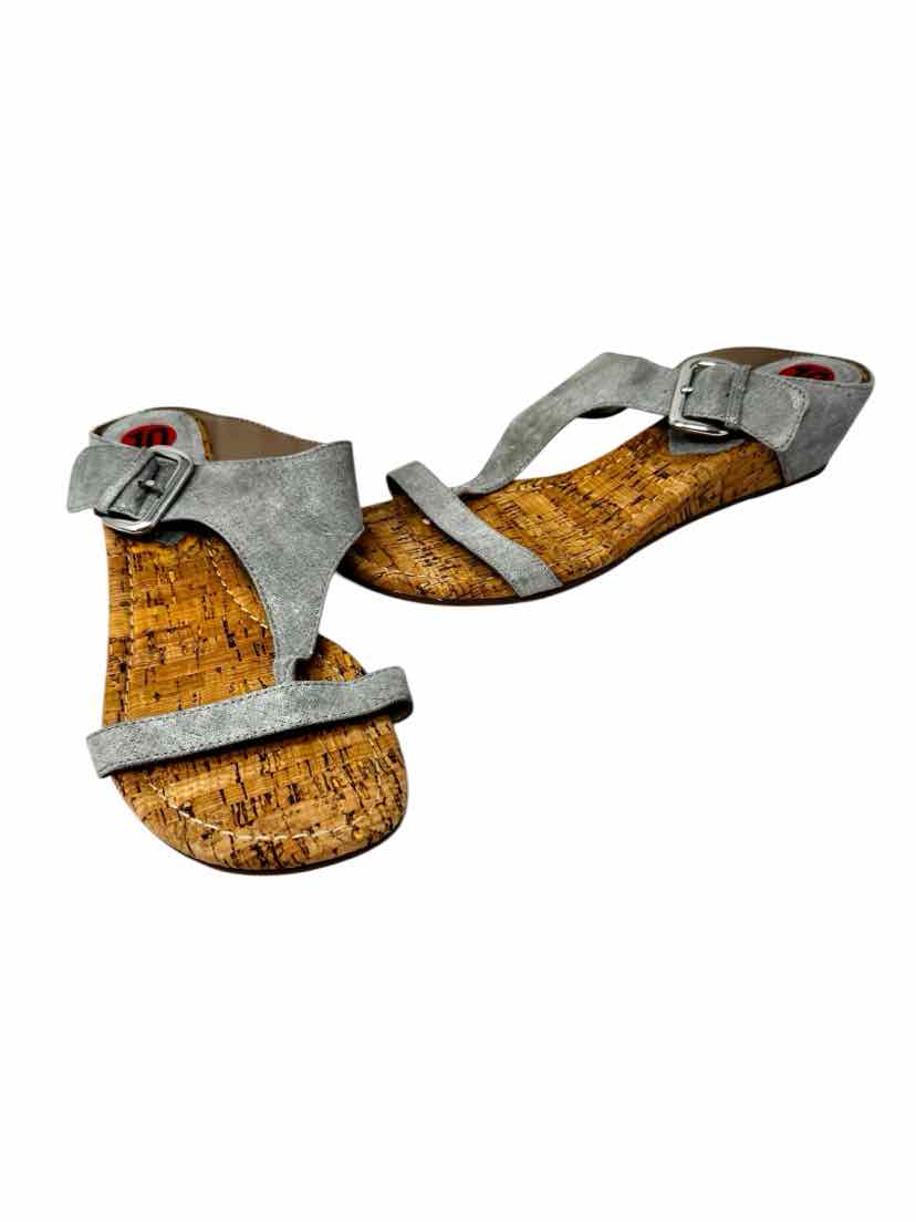Shoe Size 10 DONALD PLINER Silver Leather Sandals