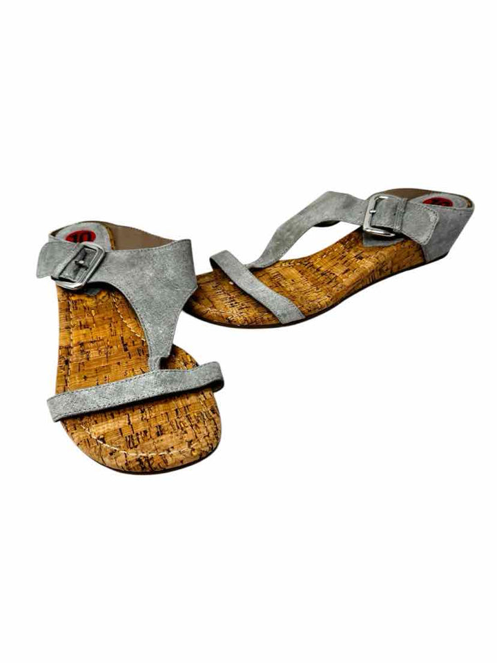 Shoe Size 10 DONALD PLINER Silver Leather Sandals