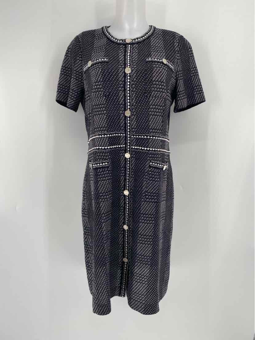 Size L MISOOK Black Print Dress