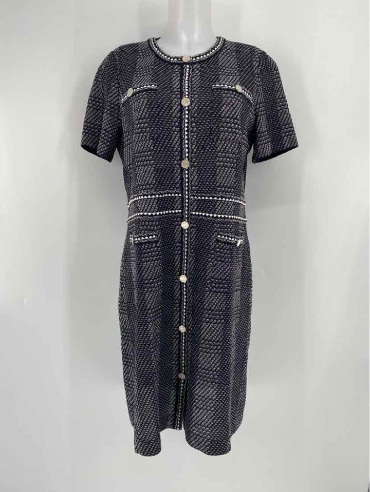 Size L MISOOK Black Print Dress