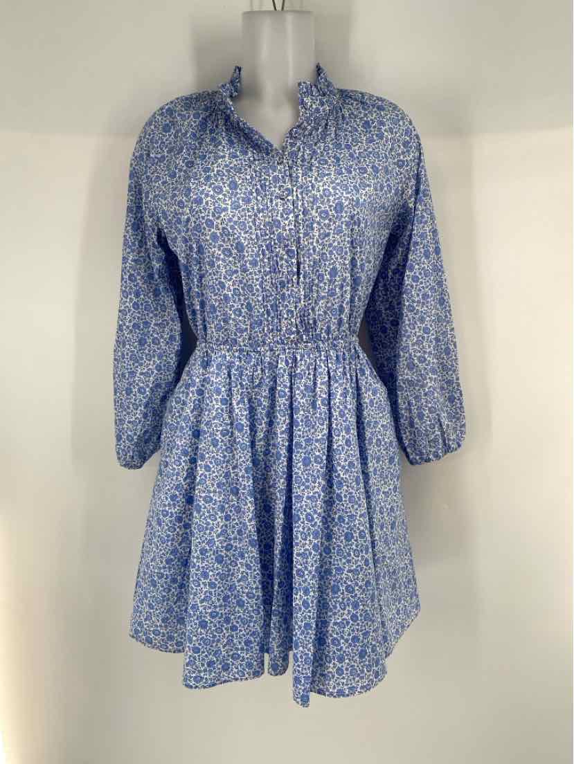 Size S J Crew Blue Print Dress