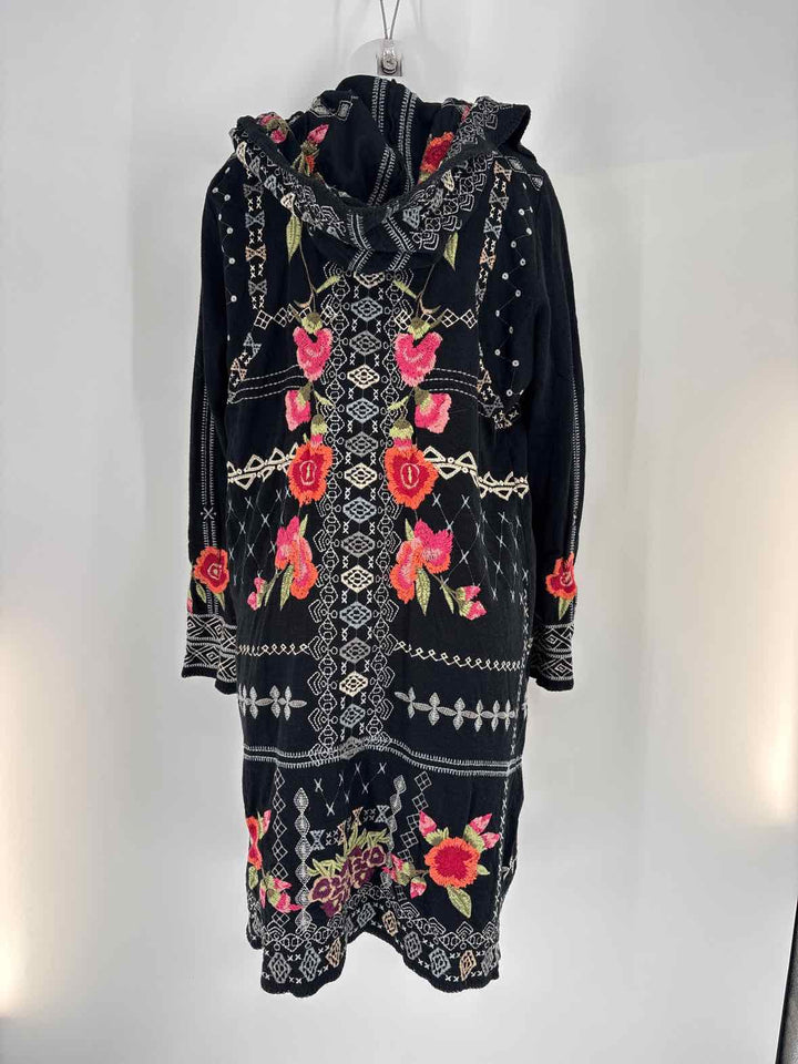 Size XL Johnny Was Black Print Sweater