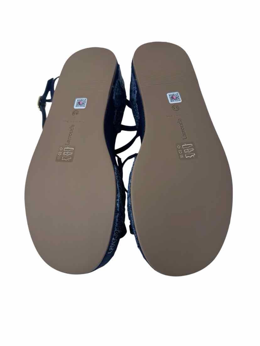 Shoe Size 9.5 LARROUDE Navy Sandals