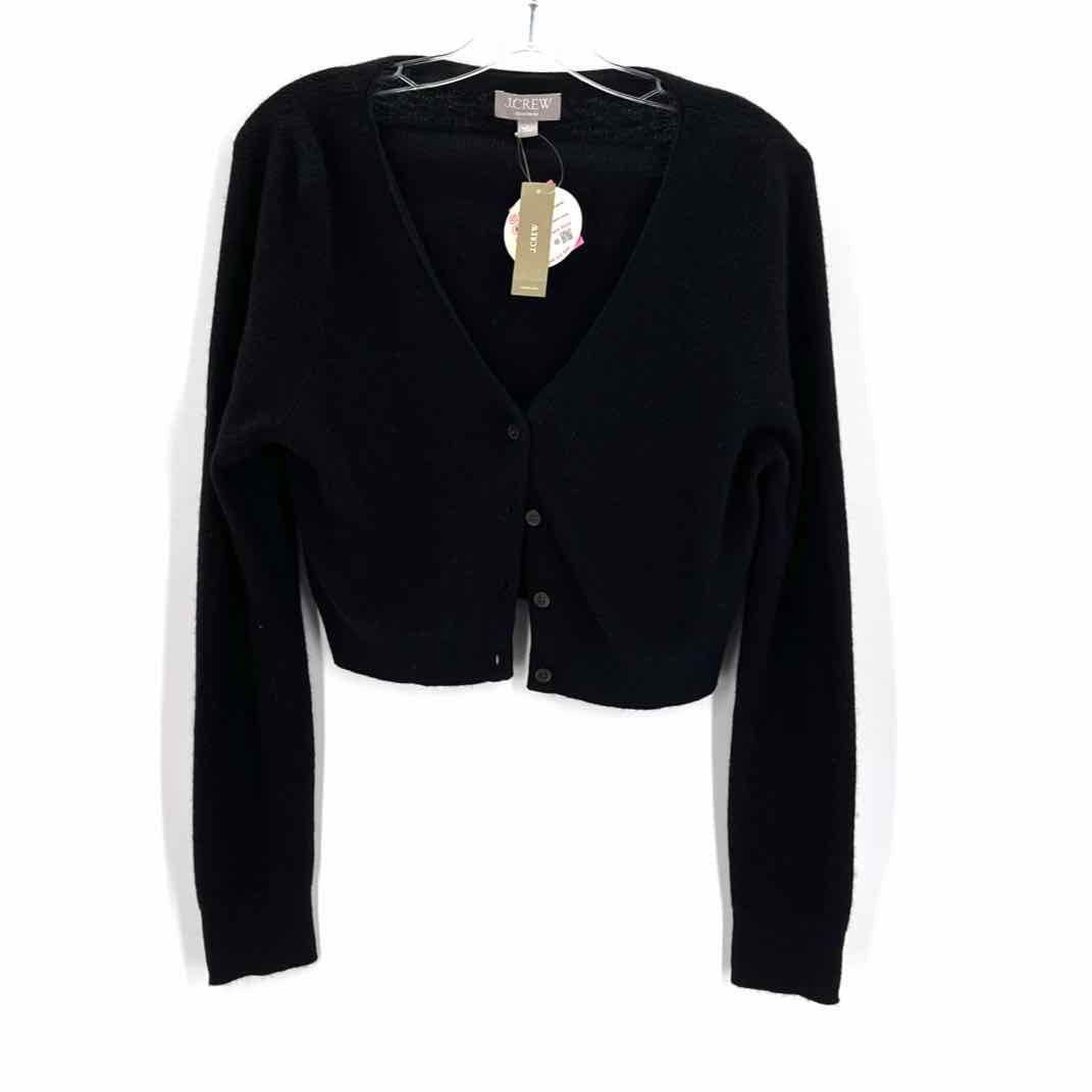 Size L J Crew Black Cashmere Knit Sweater