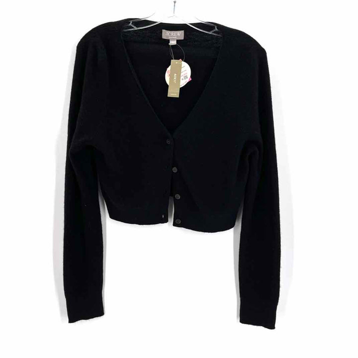Size L J Crew Black Cashmere Knit Sweater