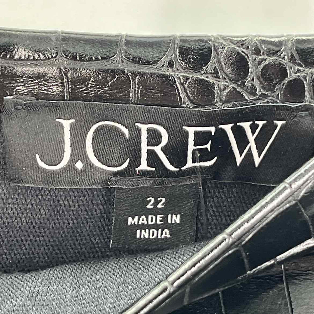 Size 22 J Crew Black Faux Leather Skirt