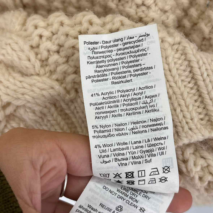 Size M VERO MODA Cream Knit Sweater