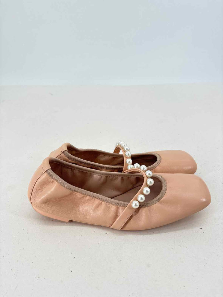 Shoe Size 7 Stuart Weitzman Pink Leather Flats