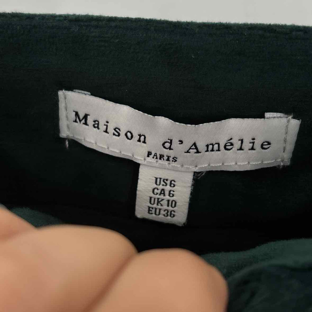 Size 6 Green Velour Pants