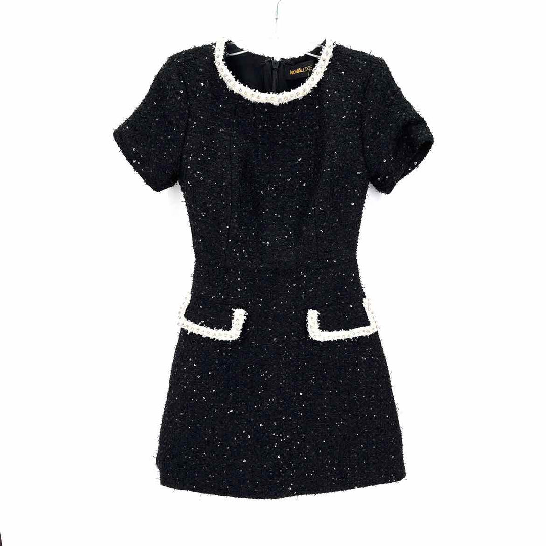 Size S/M FASHION NOVA Black Sequined Dress