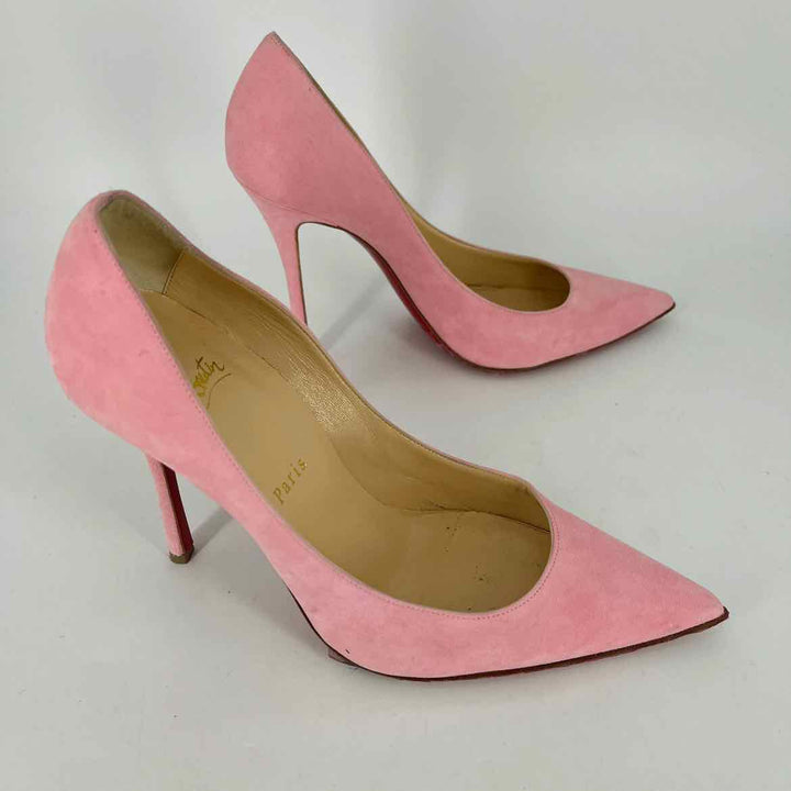 Shoe Size 39 CHRISTIAN LOUBOUTIN Pink Suede Luxury - Heels