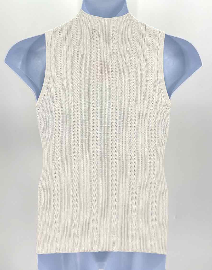 Size M THEORY Cream Knit Sweater