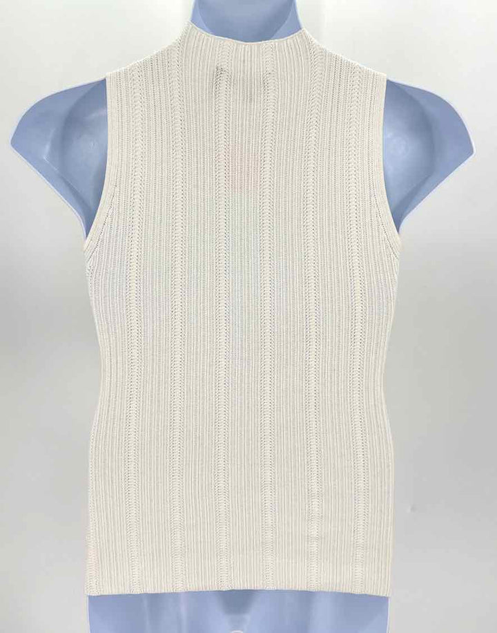Size M THEORY Cream Knit Sweater