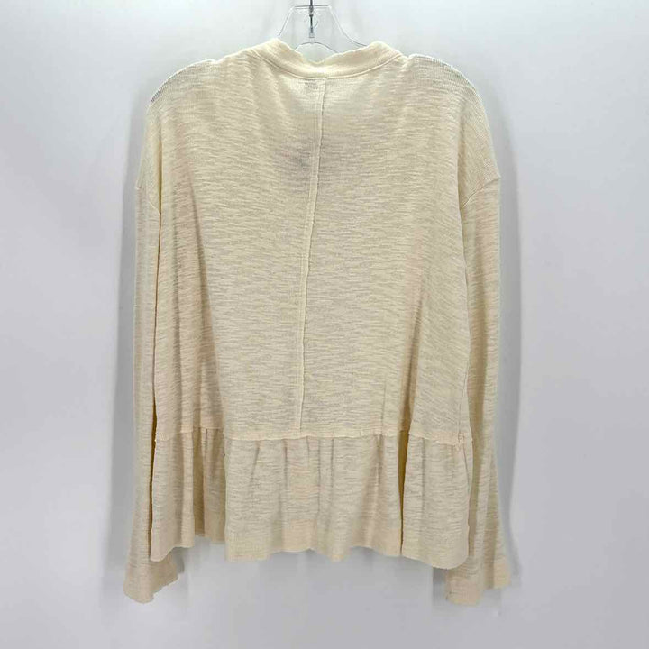 Size L Pilcro & the Letterpress Tan Cotton Sweater