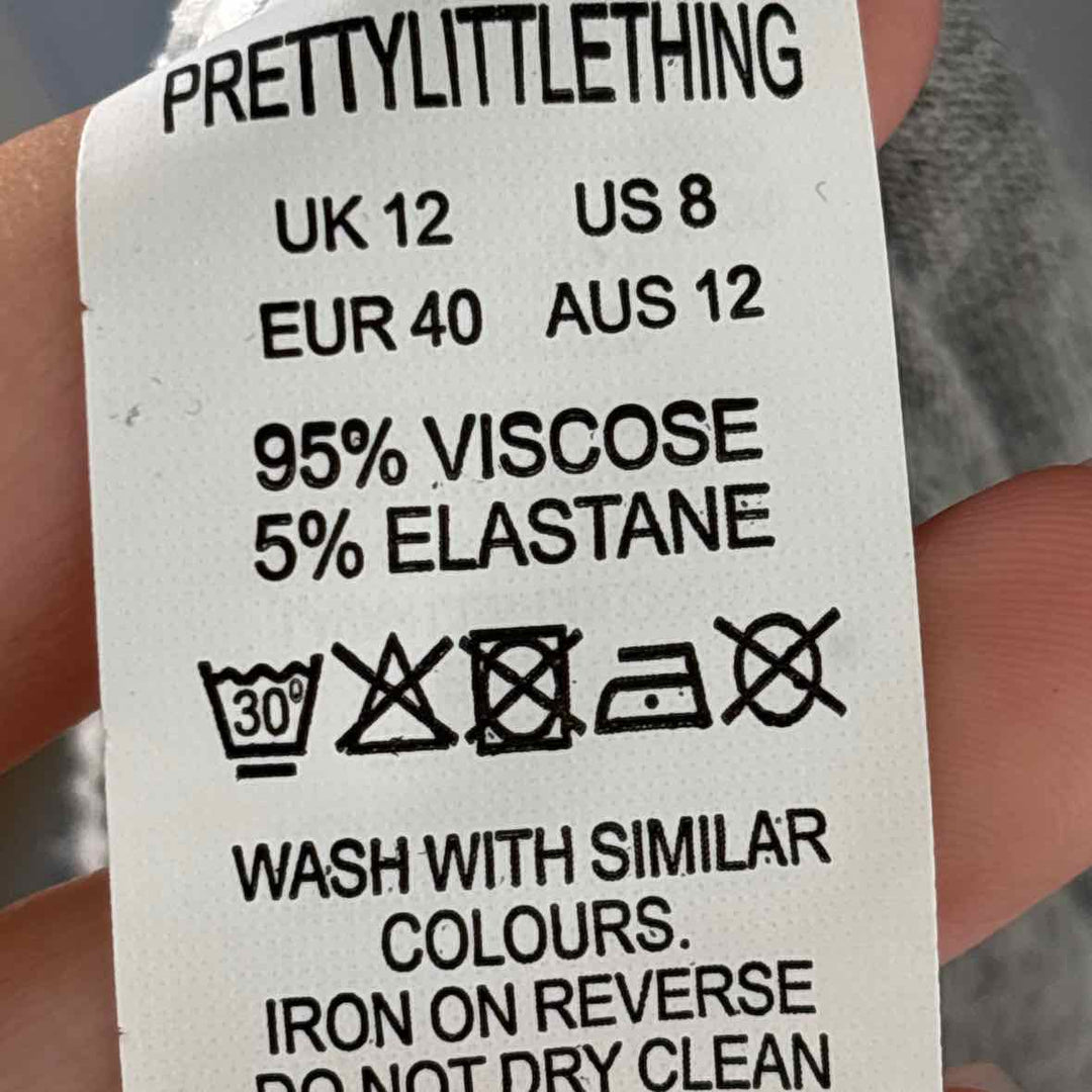 Size 8 Pretty Little Thing Gray Pants