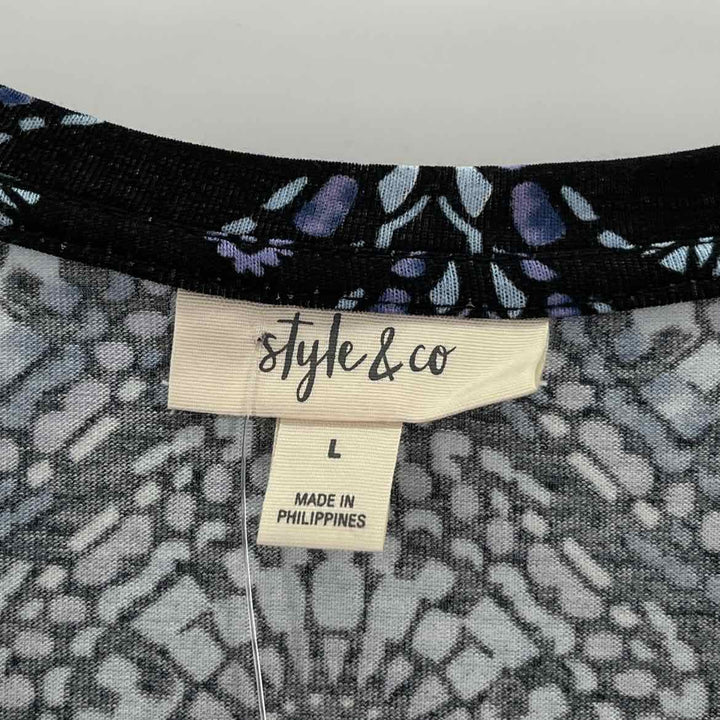 Size L Style & Co Multi-Color Shirt