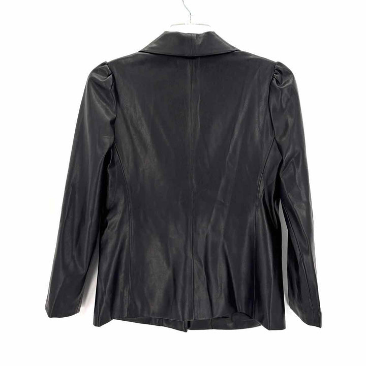 Size M Cupcakes & Cashmere Black Faux Leather Blazer