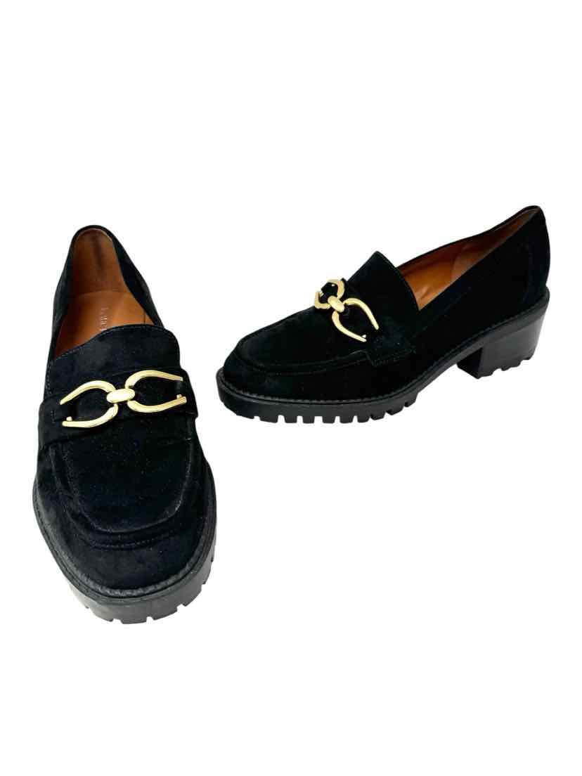 Shoe Size 7.5 MARC FISHER Black Suede Loafers
