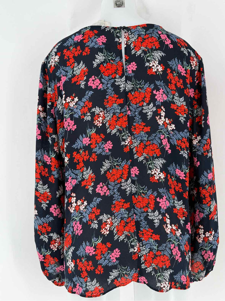 Size XL LOFT Navy Print Shirt