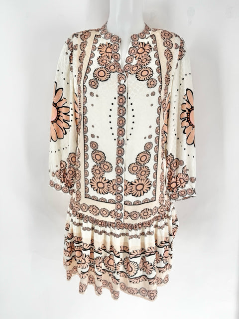 Size XS CURRENT AIR Beige Sateen Dress