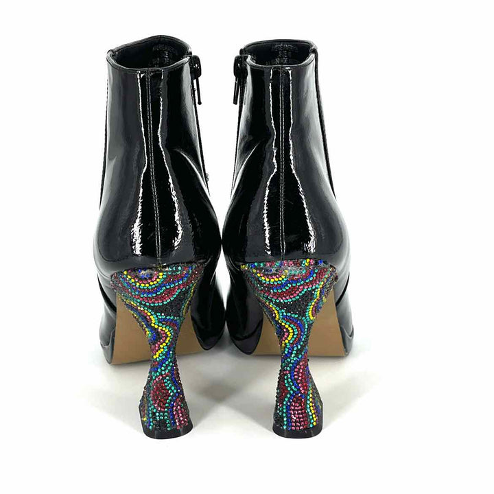 Shoe Size 10 BETSEY JOHNSON Black PATENT Boots