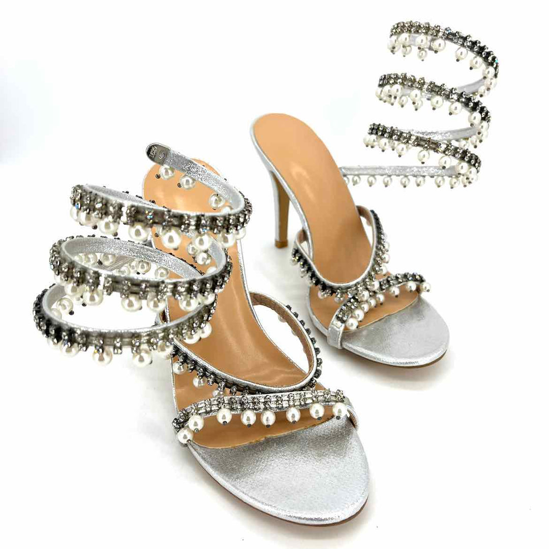Shoe Size 40 Silver Heels
