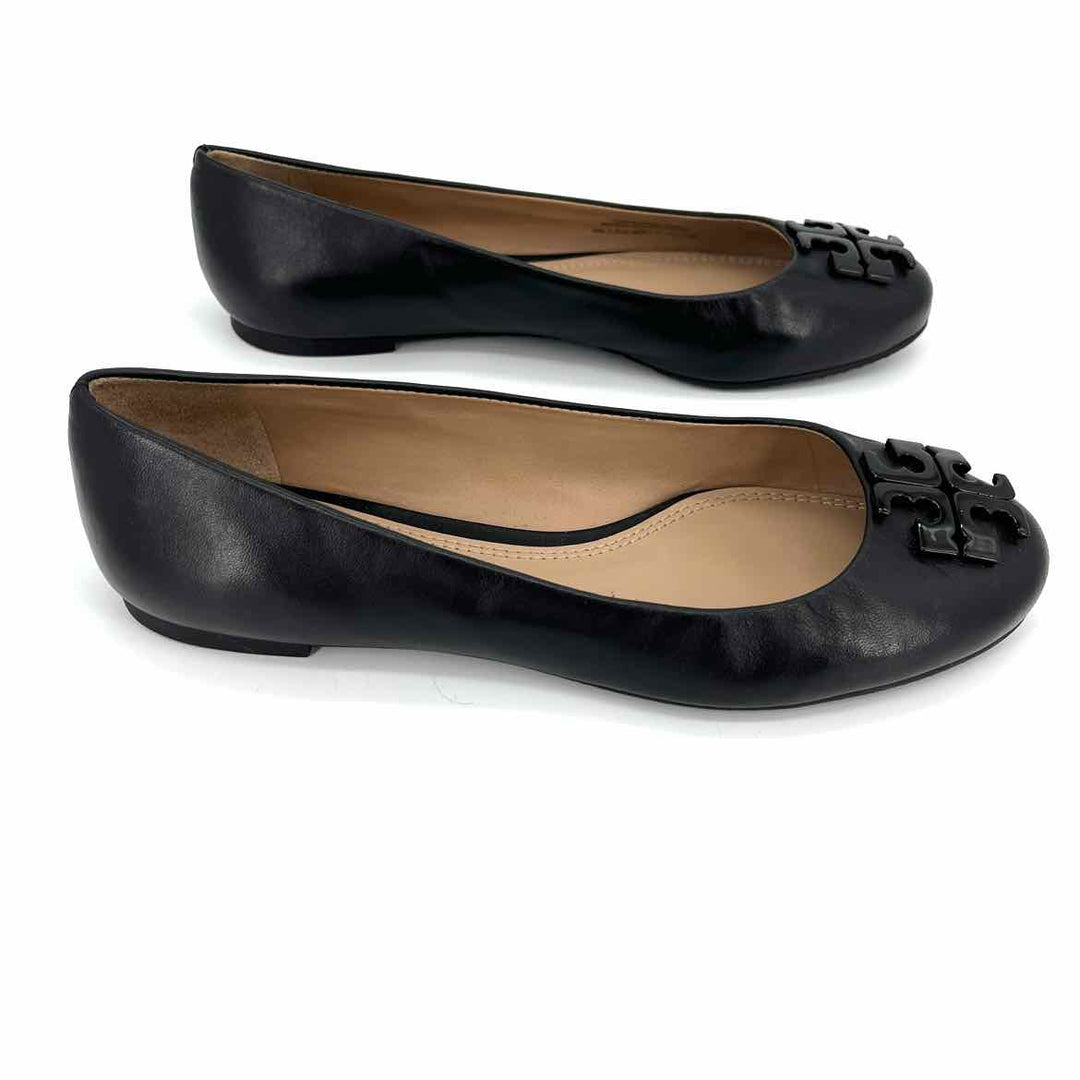 Shoe Size 8 Tory Burch Black Leather Flats