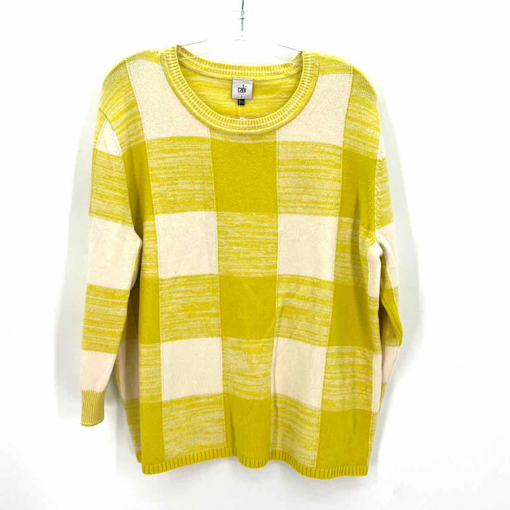 Size L CABI Yellow Sweater