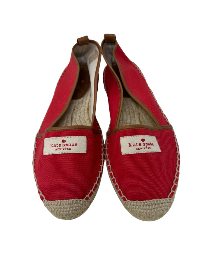 Shoe Size 9 Kate Spade Red Canvas Flats