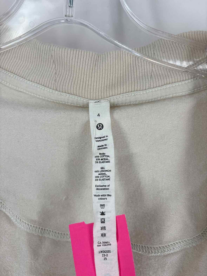 Size 4 Lululemon Beige Cardigan