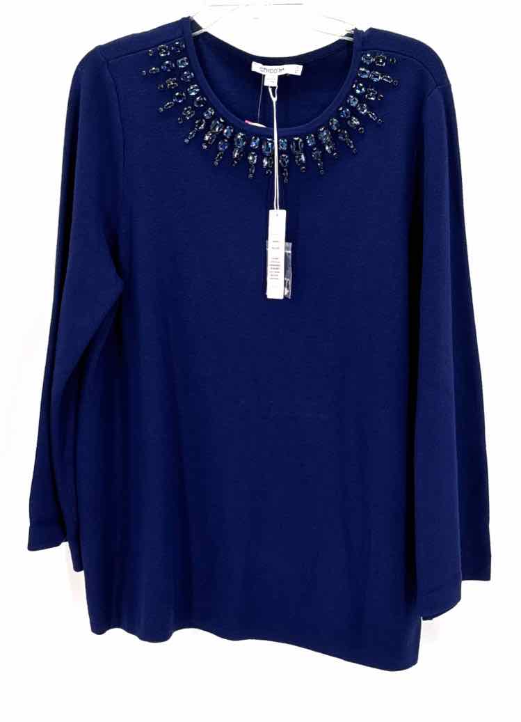 Size XL Chico's Royal Blue Knit Sweater