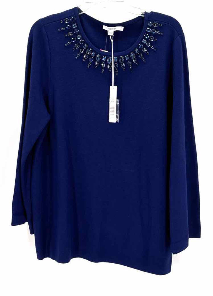 Size XL Chico's Royal Blue Knit Sweater