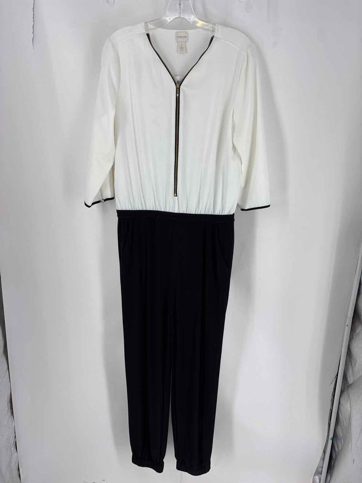 Size M Chico's Black/White Romper