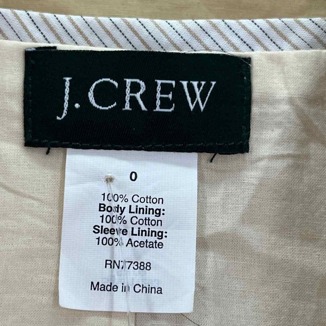 Size 0 J Crew Tan Jacket