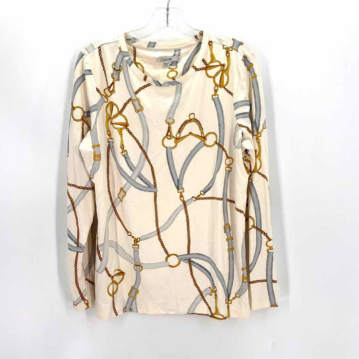 Size L Chico's Ivory Shirt