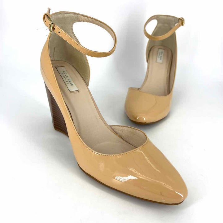 Shoe Size 7 Cole Haan Tan PATENT Wedge