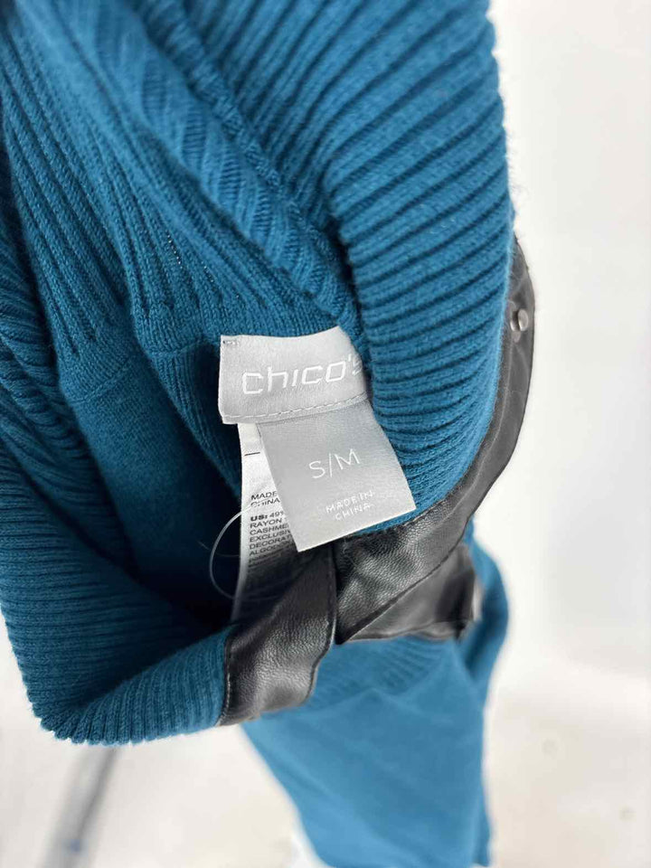 Size S/M Chico's Teal Sweater