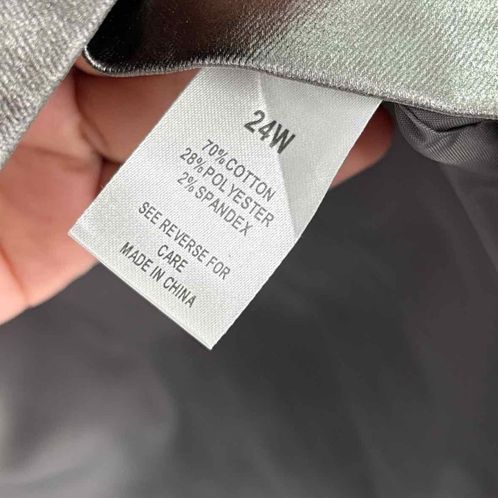 Size 24 Pewter Faux Leather Skirt