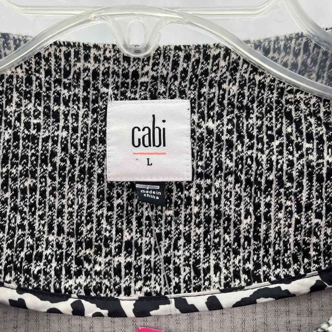 Size L CABI Black/White Jacket