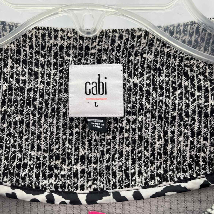 Size L CABI Black/White Jacket