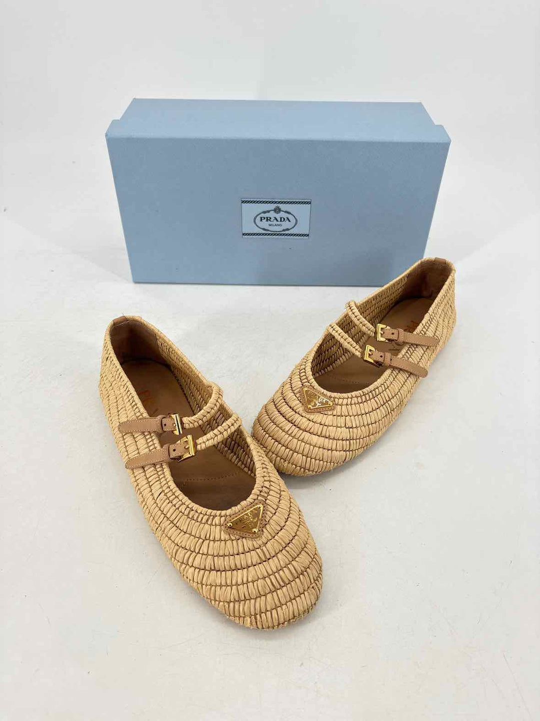 Shoe Size 38.5 PRADA Cream Luxury - Flats