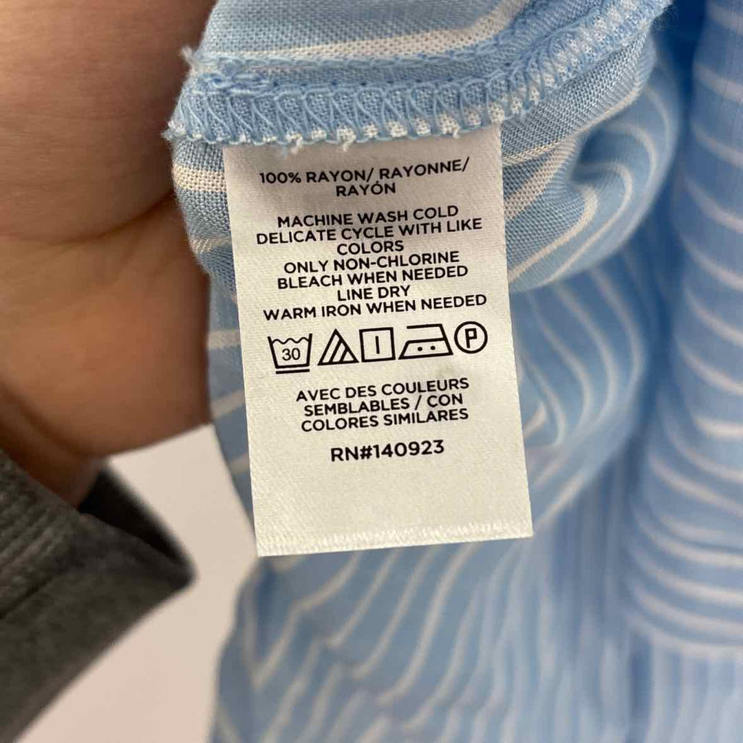 Size M LOFT Blue Print Shirt