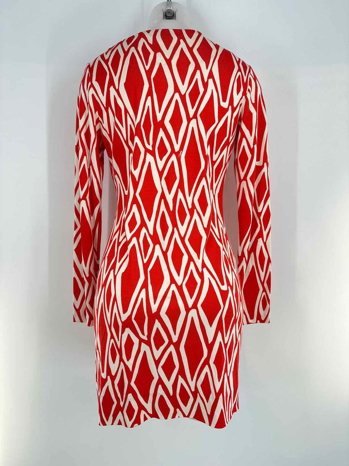 Size 8 DIANE VON FURSTENBERG Orange Dress