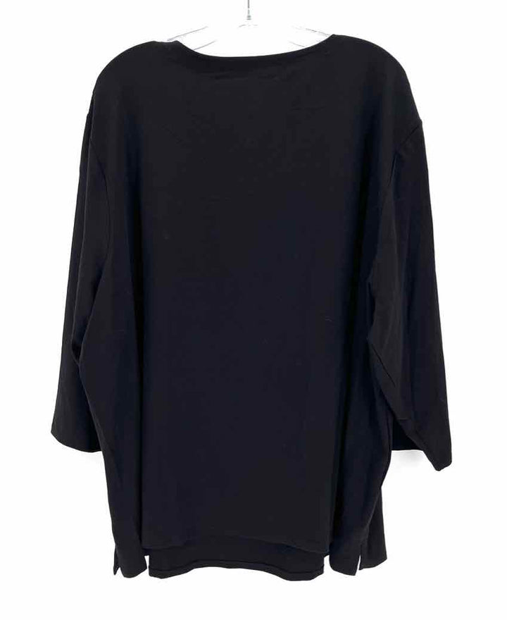 Size 2X J JILL Black Cotton Shirt