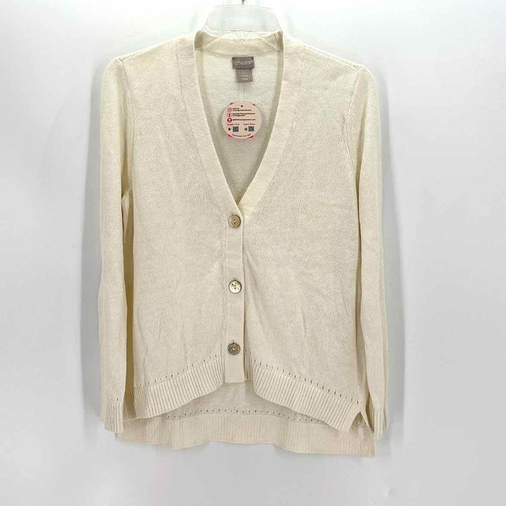 Size M Chico's Cream Knit Cardigan