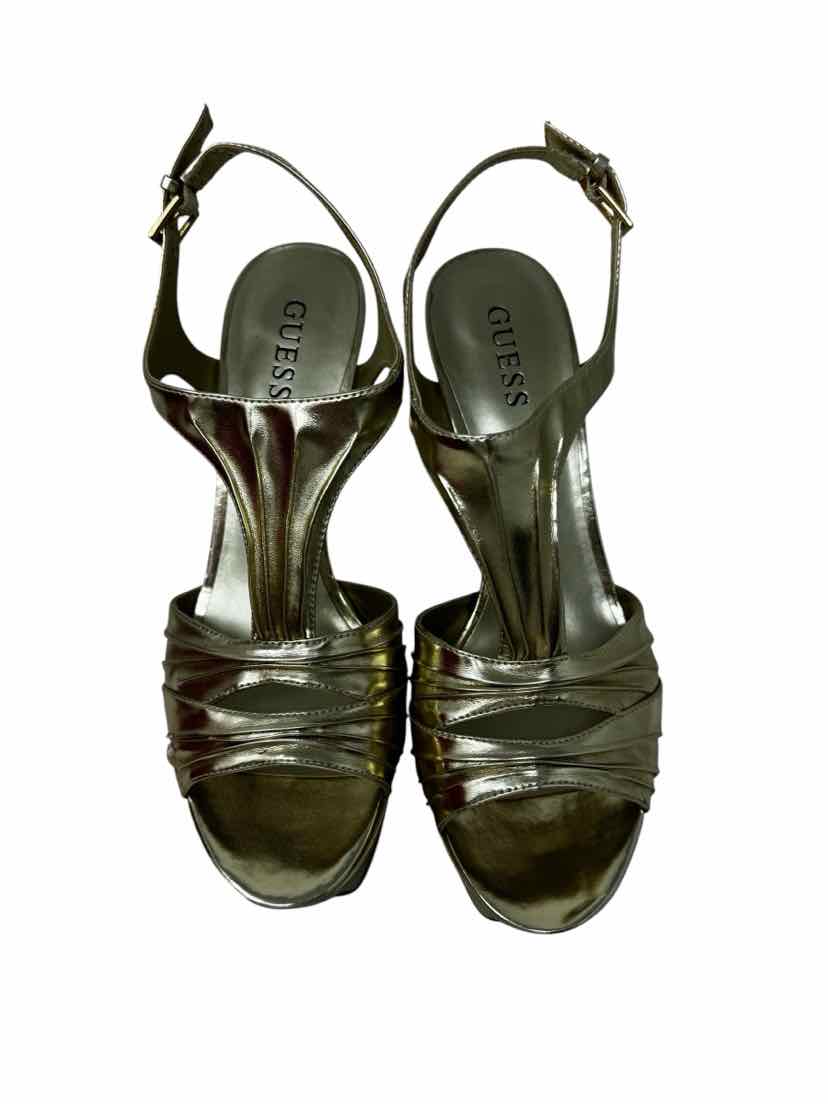 Shoe Size 9 GUESS Gold Sandals