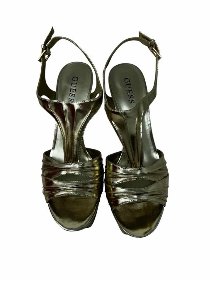 Shoe Size 9 GUESS Gold Sandals