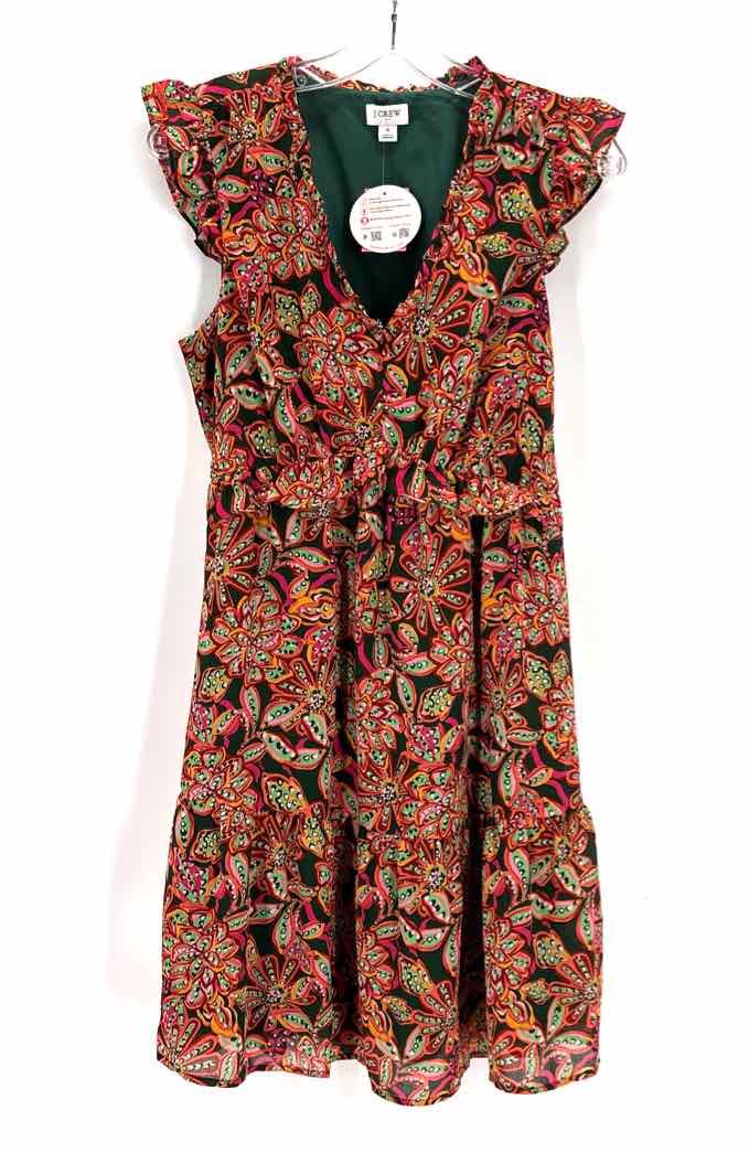 Size 4 J Crew Multi-Color Dress