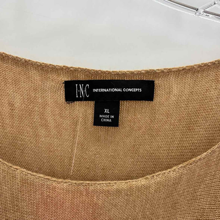 Size XL INC Camel Knit Sweater